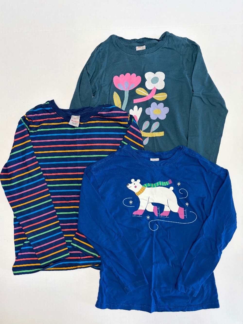Hanna Andersson Long Sleeve T-Shirt Bundle, Girls Size 8